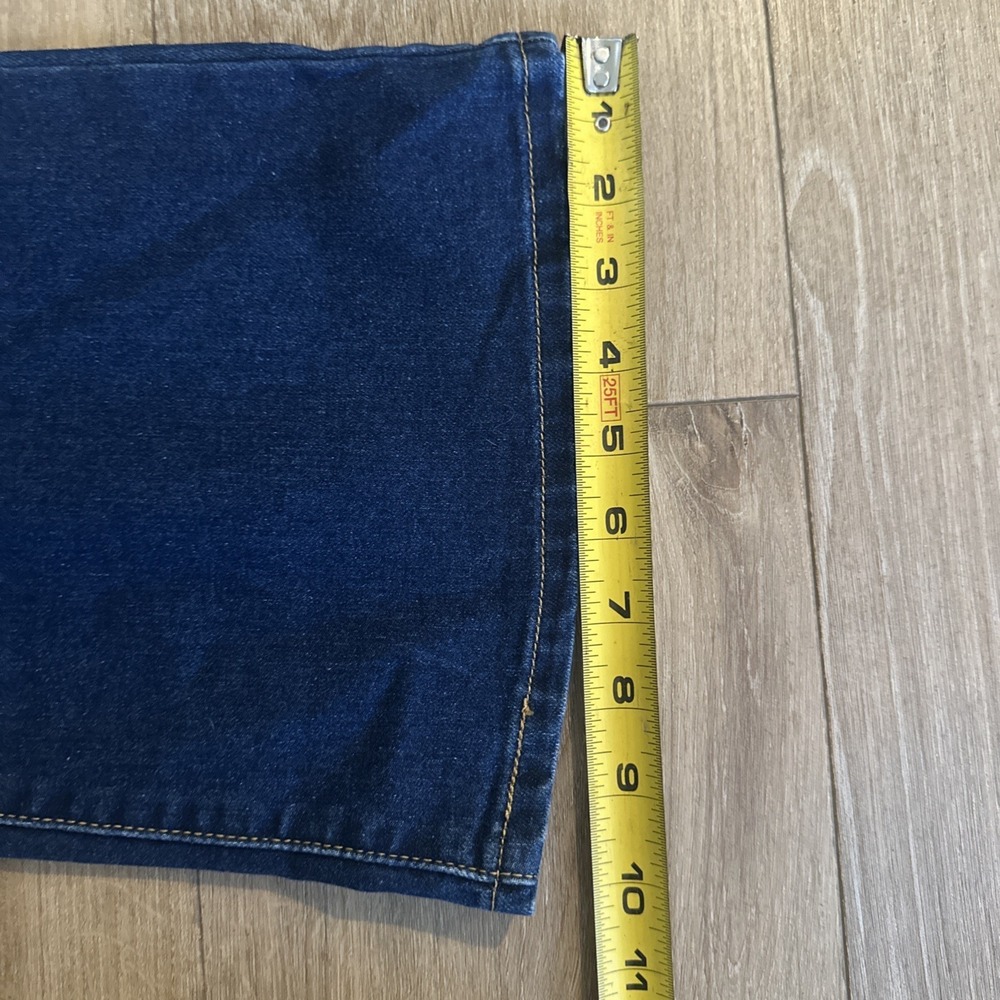Levi's 726 High Rise Flare Jeans Womens 31x30 Dark Wash Stretch Denim Pants Y2K - Picture 7 of 9